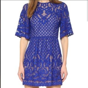 BCBGMAXAZRIA Blue Jillyan Floral Cocktail Dress 2